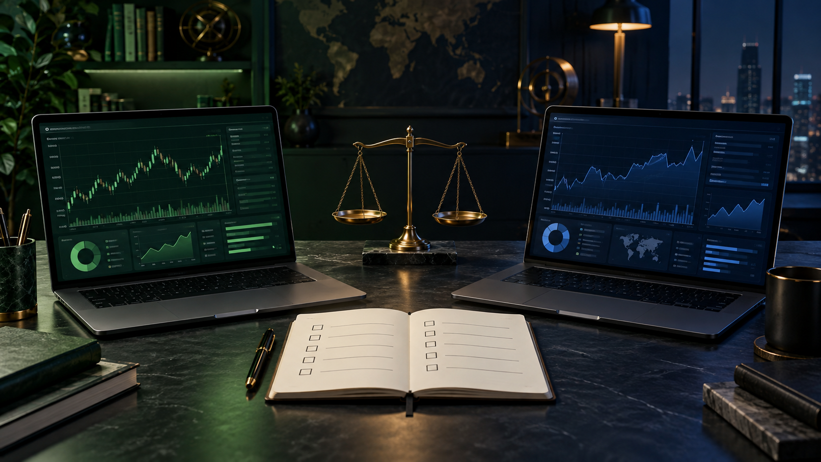 مقارنة تحريرية بين شركتي تداول